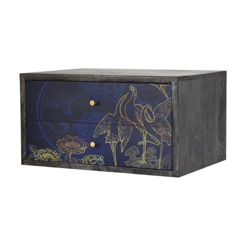Contemporary bedside table - AVANTI SHANGRI-LA  - Artisan Furniture - solid wood / MDF / solid wood base