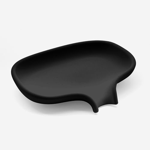 Silicone soap dish - FLOW - BATH BAZAAR - black