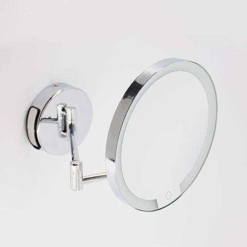 Wall-mounted bathroom mirror - DAY - BATH BAZAAR - contemporary / round / metal