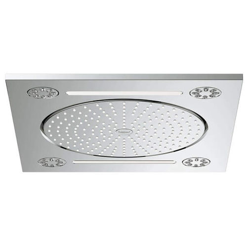 Ceiling shower head - F-Series 15" - Fire Ice Systemtec Georg Zelger e.K. - rectangular / waterfall / commercial