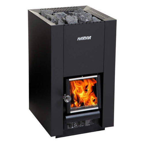 Wood sauna heater - Harvia Linear 22 - Fire Ice Systemtec Georg Zelger e.K. - 20 kW...50 kW / floor-mounted / metal