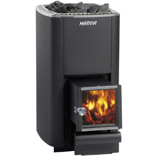 Wood sauna heater - Harvia m3sl - Fire Ice Systemtec Georg Zelger e.K. - 5 kW...10 kW / floor-mounted / metal