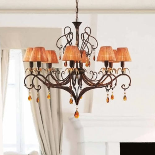 Traditional chandelier - 2550/8 - LAM Export - glass / brass / steel