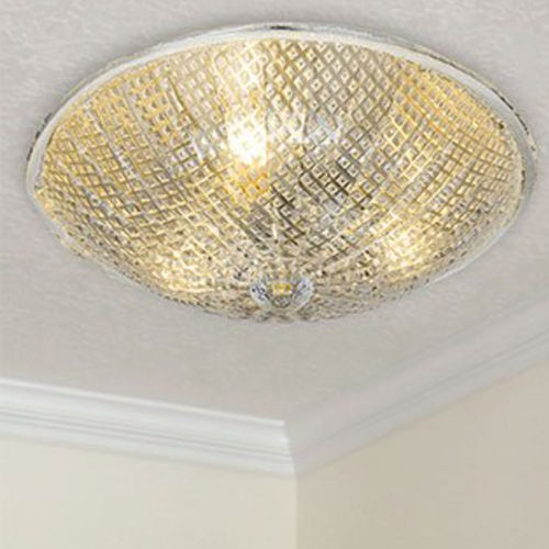 Traditional ceiling lamp - 3512/PL55 - LAM Export - round / glass / steel