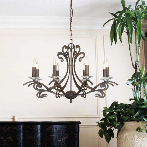 Traditional chandelier - 4251/8 - LAM Export - crystal / steel / 8 light