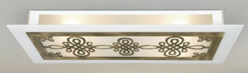 Traditional ceiling light - 4523/4PL - LAM Export - rectangular / glass / steel