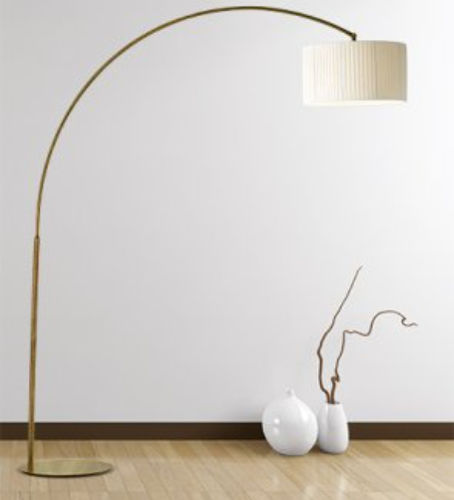 Floor-standing lamp - 6985/1PG - LAM Export - steel / fabric / traditional