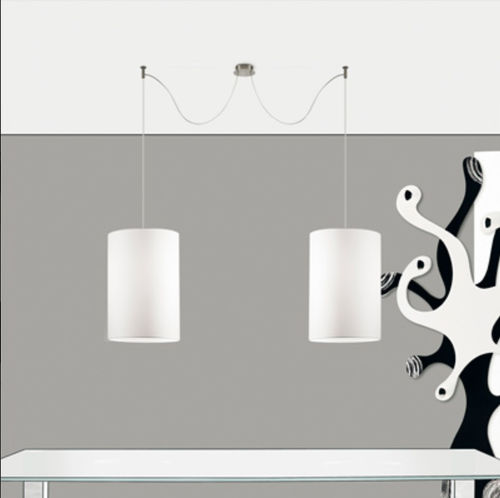 Pendant lamp - EASY - LAM Export - steel / fabric / contemporary