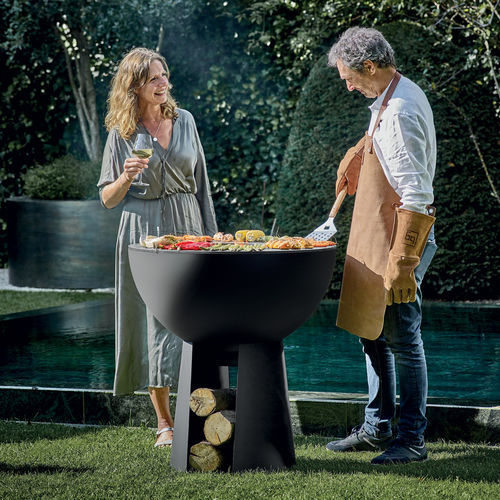 Wood-burning barbecue - BG STONE - BODART & GONAY - mobile / transportable / metal
