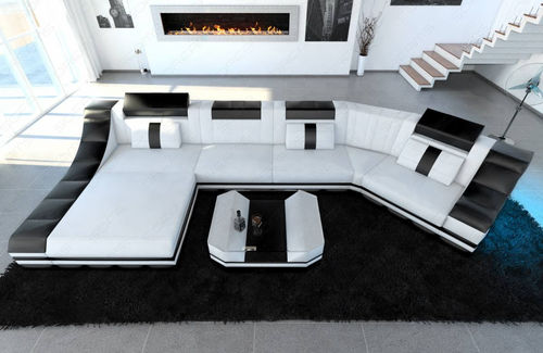 Modular sofa - Turino U - Sofa dreams - semicircular / contemporary / leather