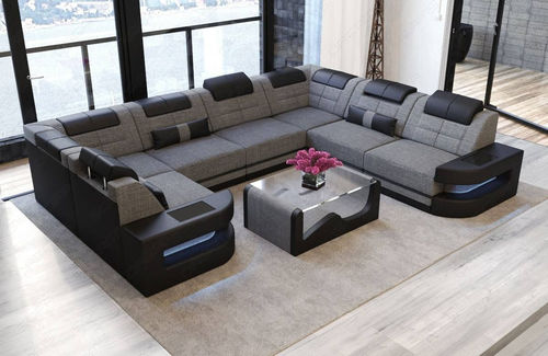 Modular sofa - Como U - Sofa dreams - contemporary / fabric / with armrests