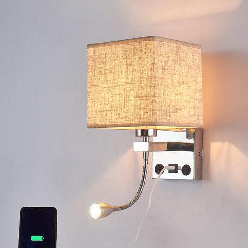 Contemporary wall light - KD-LWL-ALUK30 - kindom opto-electronic co.,ltd - indoor / aluminum / fabric