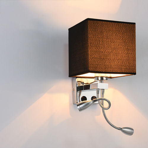 Contemporary wall light - KD-LWL-ALK31 - kindom opto-electronic co.,ltd - indoor / aluminum / fabric