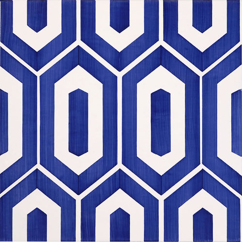 Ceramic tile - Square Hexagon - mavi ceramica - semi-gloss / painted / indoor