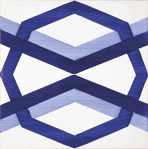 Ceramic tile - Blue Type 18 - mavi ceramica - enameled / indoor / outdoor