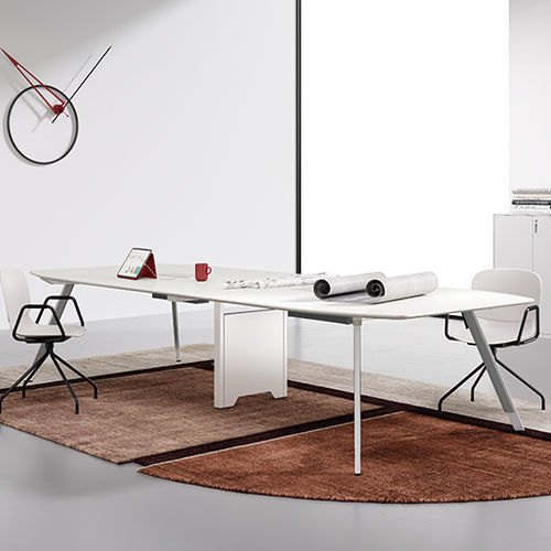 Contemporary conference table - LIDO - Zhejiang Sunon Furniture Manufacture Co., Ltd. - oak / laminate / steel base