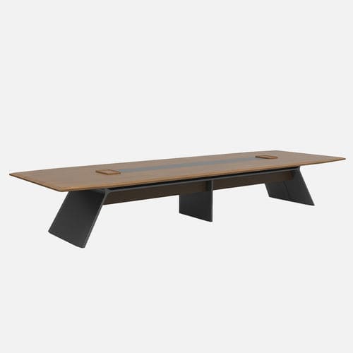 Contemporary conference table - Aulenti  - Zhejiang Sunon Furniture Manufacture Co., Ltd. - wood veneer / walnut / wooden base