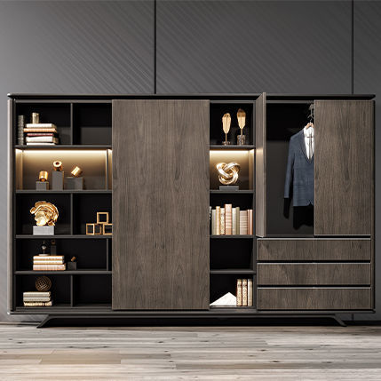 Contemporary wardrobe - Altaes  - Zhejiang Sunon Furniture Manufacture Co., Ltd. - wooden / with sliding door / with built-in lighting