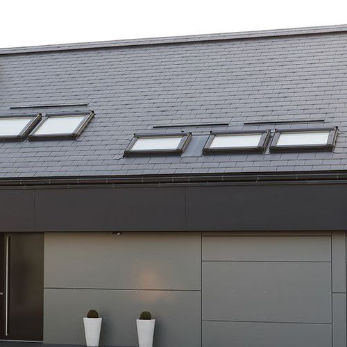 Flat roofing - DOUBLE PATTERN - Cedral - fiber cement / slate look / flame-retardant