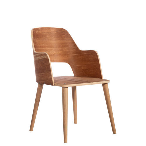 Contemporary chair - P-201  - Papelci - kitchen / plywood / wooden base