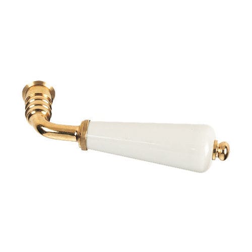 Door handle - BERYL - cadap - brass / porcelain / contemporary