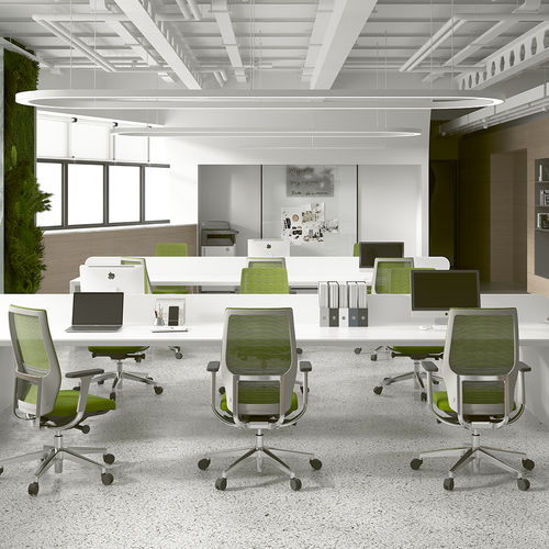 Contemporary office chair - Hi Chair - Foshan Orcco Furniture Co., Ltd. - indoor / mesh / polished aluminum base