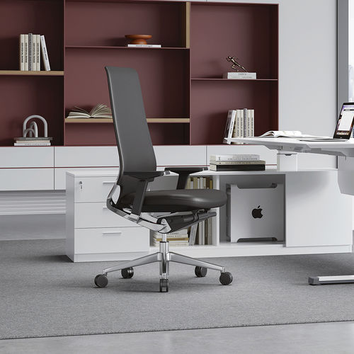 Contemporary office chair - Arco - Foshan Orcco Furniture Co., Ltd. - indoor / leather / polished aluminum base