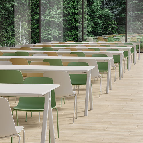 Contemporary visitor chair - Lola 01 - Foshan Orcco Furniture Co., Ltd. - indoor / plastic / steel base