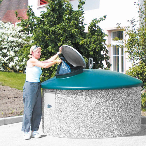 Container trash can - CUPOLA - Villiger Entsorgungssysteme AG - built-in / steel / concrete