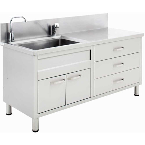 Stainless steel kitchen sink cabinet - ART40 - ARITAN ENDÜSTRİYEL HİJYEN EKİPMANLARI SA - with legs / home