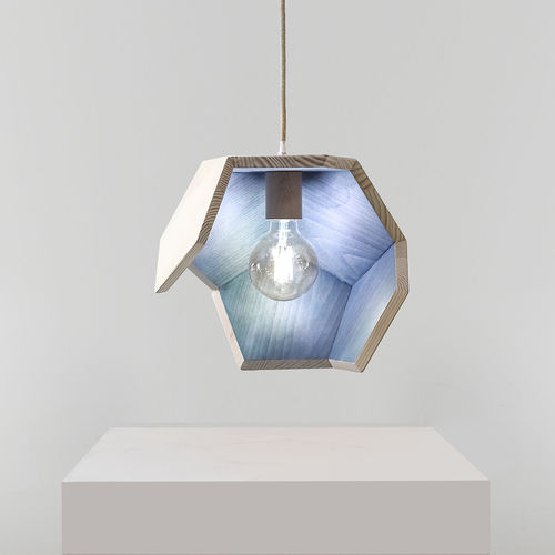 Upcycled lamp - BOIS NATUREL LIN DOD 05 - DOD - pendant / cotton / wooden