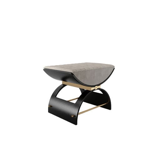 Contemporary stool - EROS - Hommés Studio - velvet / stainless steel base / double