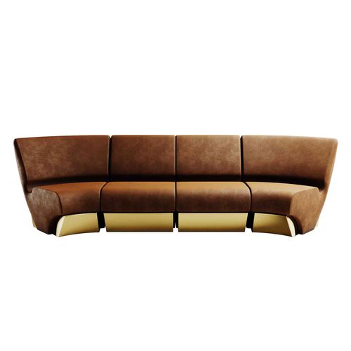 Modular sofa - GYVATÉ MODULAR SOFA - Hommés Studio - semicircular / contemporary / velvet