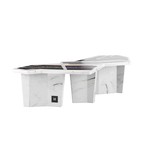 Marble coffee table - UTAH  - Hommés Studio - contemporary / granite / marble base
