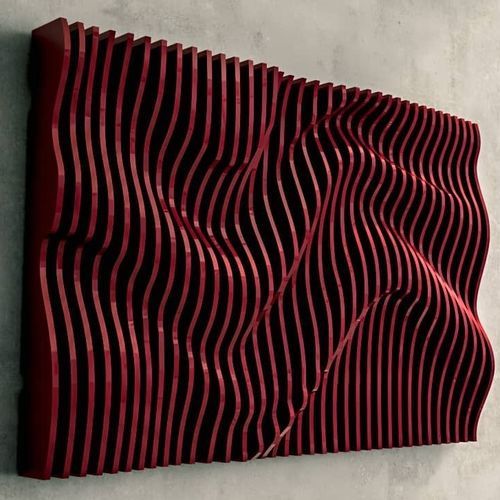 Plywood decorative panel - Leto - MyWoodream - wall-mounted / 3D / embossed