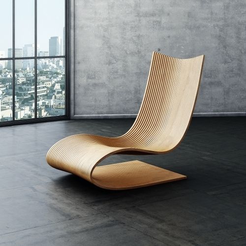 Contemporary armchair - Inessa - MyWoodream - wooden / wooden / high-back