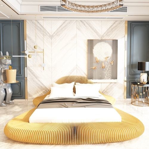 Double bed - Hostro - MyWoodream - contemporary / with headboard / wooden