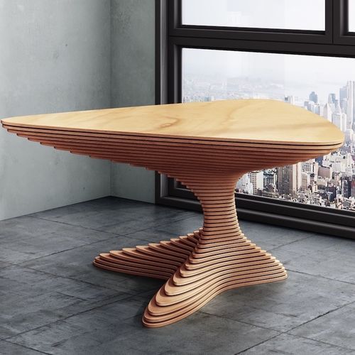 Original design table - Argentina - MyWoodream - wooden / wooden base / triangular
