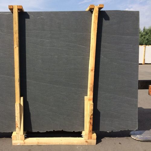 Granite stone slab - VIRGINIA MIST - Eurobandas S.A. - for exterior fittings / interior / gray