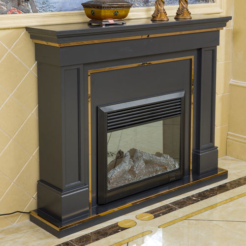 Electric fireplace - Caesar Black - Art Flame - traditional /  floor-standing / wall