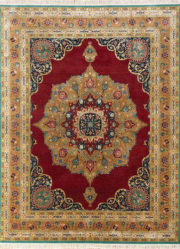 Traditional rug - AALAM - Jaipur Rugs - Oriental motif / wool / silk