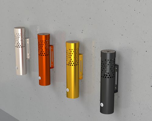 Pedestal ashtray - Enjoy - URBAN TENDANCES - wall-mounted / steel / outdoor