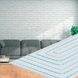 Hot water underfloor heating - KLETT  - Uponor - residential / with acoustic insulation