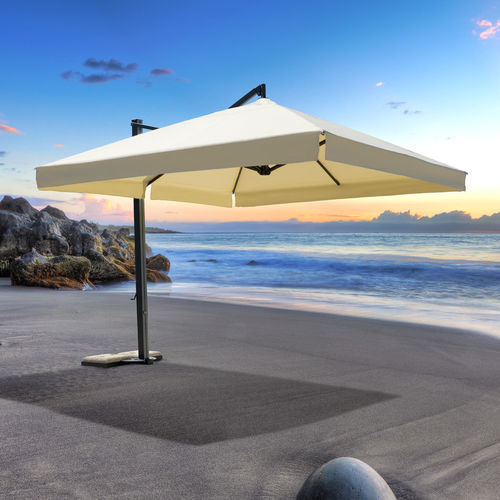 Square parasol - RETRATTILE - Giardini Veneti Srl - rectangular / side post / acrylic fabric