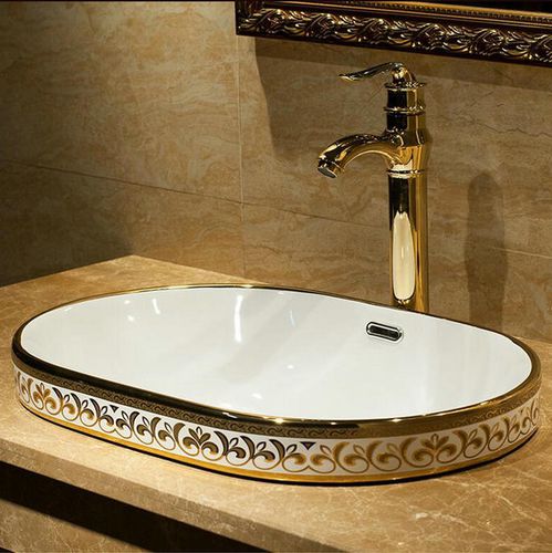 Built-in washbasin - CANNES  - FontanaShowers - ceramic / oval / without hole