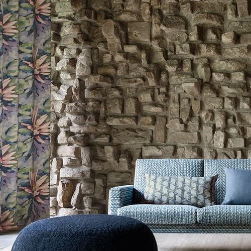 Upholstery fabric - BY THE LAKE - CARLUCCI - floral pattern / linen / washable