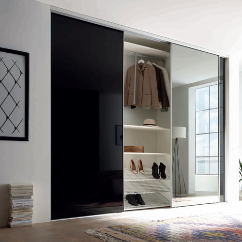 Interior walk-in closet door - DUO - AN Collection GmbH - glass / aluminum / sliding
