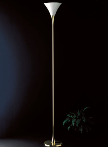 Floor-standing lamp - LONEA - VS Manufaktur e.K. - brass / glass / opal