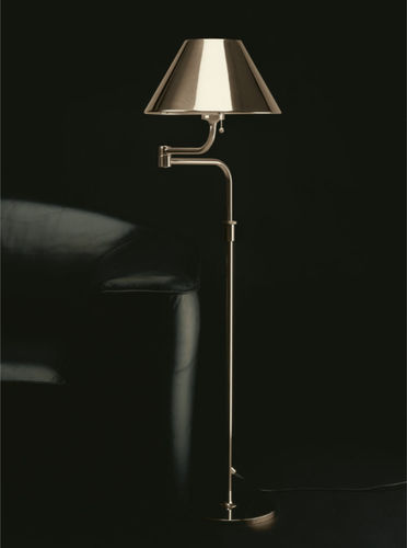 Floor-standing lamp - LESAN M - VS Manufaktur e.K. - brass / contemporary / corded