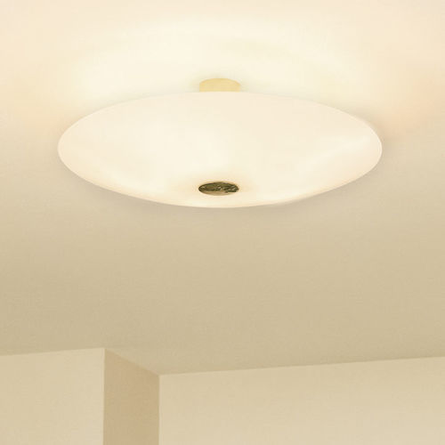 Contemporary ceiling light - GELA - VS Manufaktur e.K. - spherical / glass / brass